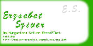 erzsebet sziver business card